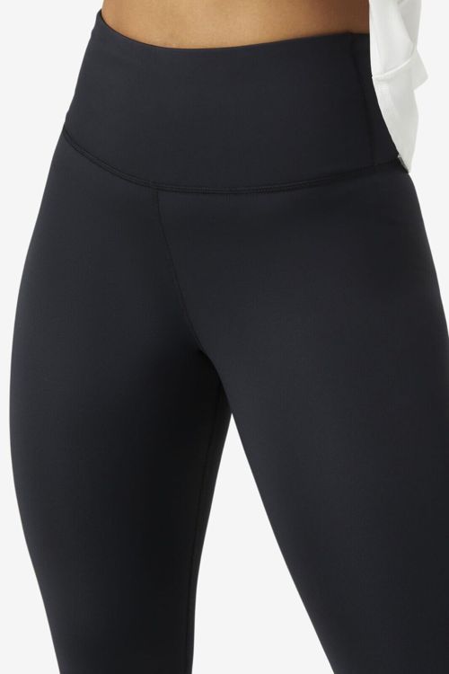 Fila Women's Forza Cropped  Mesh-inset Leggings Black Size XL