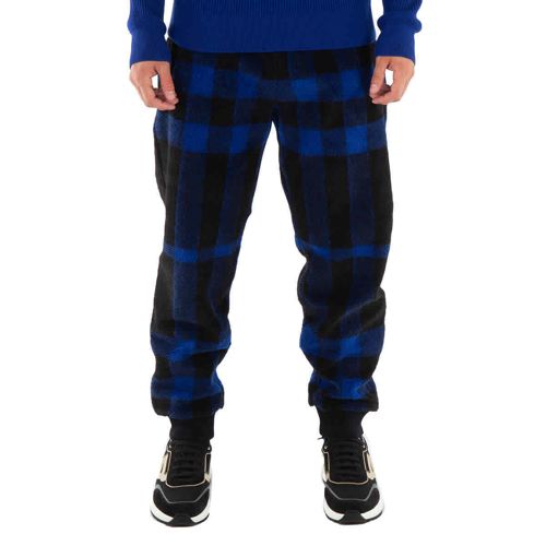 Burberry Deep Royal Blue Dimitri Check Fleece Trouser