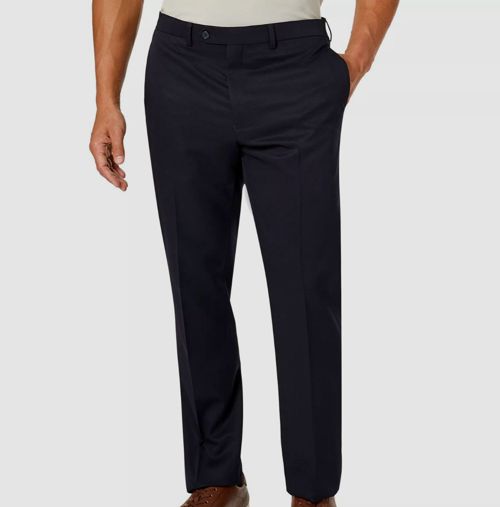 $75 Van Heusen Men's Blue Solid Classic-Fit Dress Suit Pants Size 29W 32L