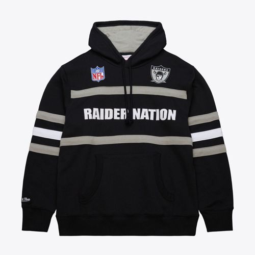 Mens Mitchell & Ness NFL HEAD COACH HOODIE VINTAGE LOGO RAIDERS