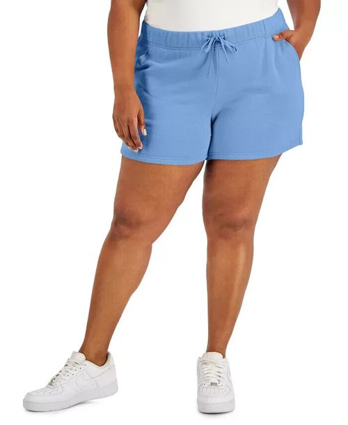 ID IDEOLOGY Plus Size Fleece Shorts,Passion Blue , Size 1X