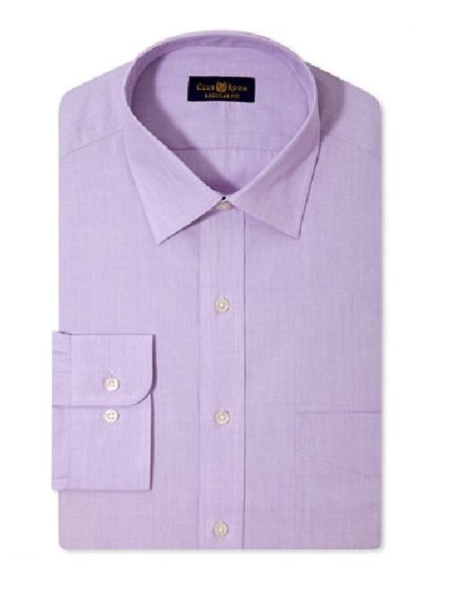 $79 Club Room Men'S Regular Fit Purple Long-Sleeve Casual Dress Shirt 16.5 36/37