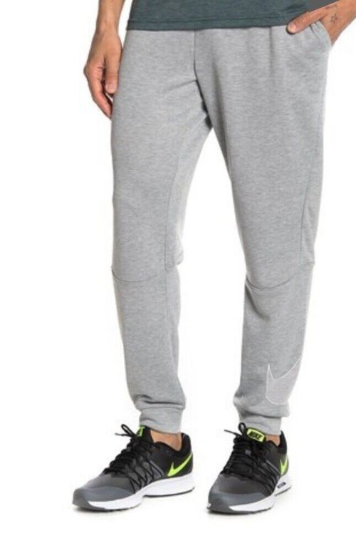 Men Nike Dri Fit Standard Fit Training Pants Heather Gray CJ7655-063