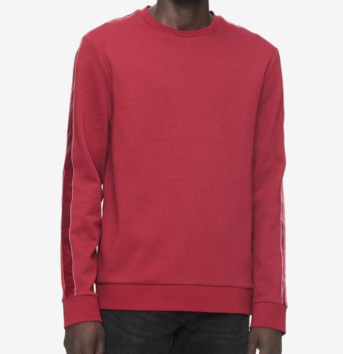 $199 Calvin Klein Men's Red Cotton Casual Long-Sleeve Crew-Neck Sweatshirt 2XL
