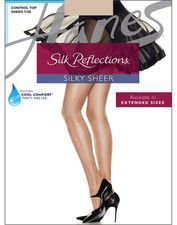 Hanes Pantyhose Silk Reflections Sheer Toe Control Top Cool Comfort style 717