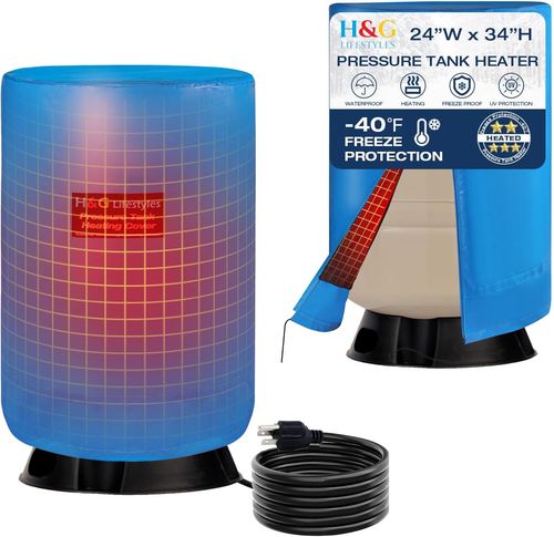 Insulated Heated Well Pressure Tank Cover for Freeze Protection to -20℉
