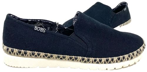 Skechers Women's BOBS Flexpadrille Slip On Walking Flats Black Size:7 146N
