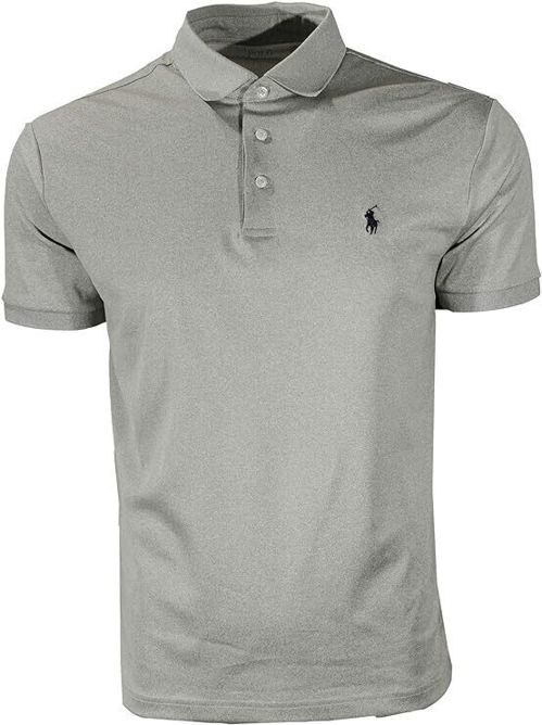 Polo Ralph Lauren Performance Men's Big & Tall Blue Pony Polo Gray Size 4XB