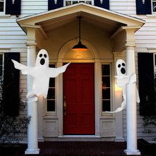 Peek a Boo Hanging Ghost 50" X 53" Large Spooky Outdoor Decoration for Halloween