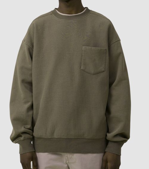 Cotton On Men's Green Oversized Fleece Long Sleeve Pullover Sweater Size S