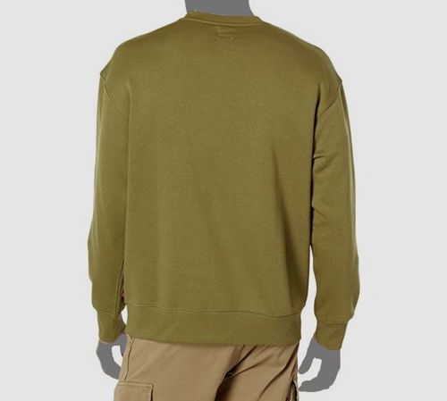 $55 Levi's Men's Green Long-Sleeve Relaxed Graphic Crewneck Sweatshirt Size S