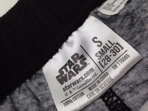 $42 Star Wars Underwear Men Black White Darth Vader Cotton Boxer Shorts Size S