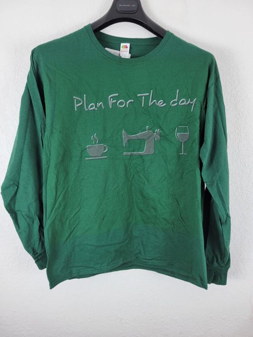 Plan For The Day Women's Long Sleeve T Shirt Size L