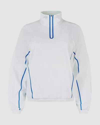 $138 Sweaty Betty Womens White Zero Gravity Run Half Zip Jacket Coat Size S