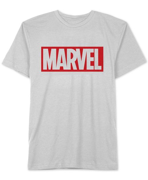 $115 Marvel Mens Classic Fit White Red Crew-Neck Short-Sleeve Logo Top T-Shirt S
