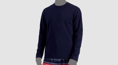 $25 Club Room Men's Navy Blue Long Sleeve Shirt Sleepwear Lounge Top Blue Size M