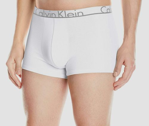 $42 Calvin Klein Men's Underwear White CK Nu8638 ID Cotton Stretch Trunk Size XL