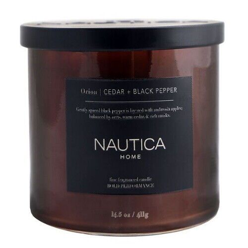 Orion by Nautica Scented Candle Wax Soy 14.5 oz Brand New