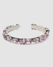 $175 Dannijo Jewelry Women's Pink Cielo Crystal Fashion Metallic Cuff Bracelet
