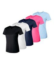 Hanes Sport Cool DRI Women's Performance V-Neck T-Shirt, 5-Pack