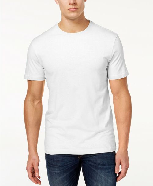 $101 Club Room Men'S White Short-Sleeve Cotton Tee Crew-Neck T-Shirt Size M