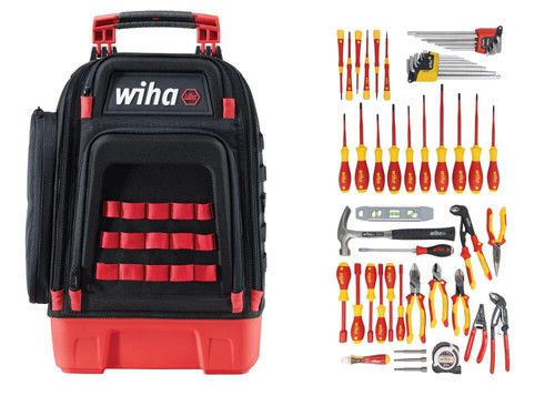Wiha Insulated Master Electrician Set In Heavy Duty Backpack 59Pc