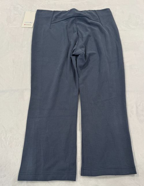 Lululemon Ribbed Softstreme Zip-Leg HR Crop Pant 25" Inseam Iron Blue Size 14
