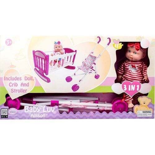 Kid Concepts 71251 12'' 3-in-1 Baby Doll Set