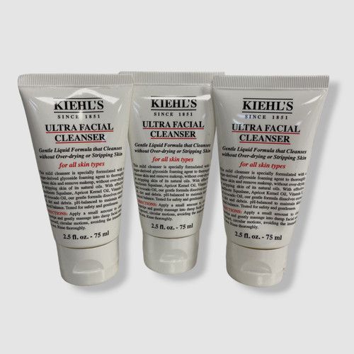 $45 Kiehl's Since 1851 Ultra Facial Cleanser 3-Pack | 2.5 fl.oz. / 75 ml
