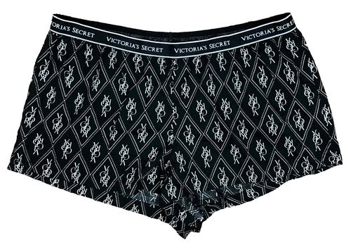 VICTORIA'S SECRET SLEEP PAJAMA LOUNGE BOXER SHORTS VS MONOGRAM LOGO XXL NWT