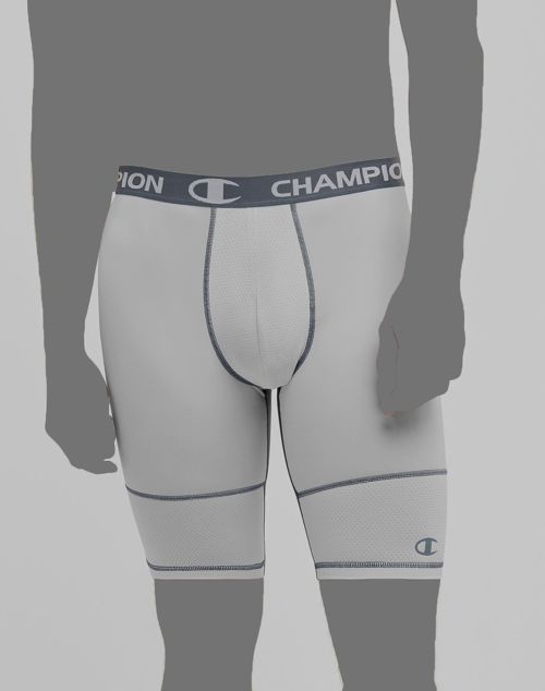 $30 Champion Men White Base Layer Support Pouch Wicking 9" Compression Shorts XL