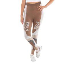 Stella Mccartney Ladies Khaki Sporty Logo-Print Leggings, Brand Size 36 (US Size