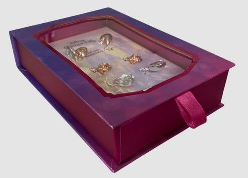 Disney Kid's Pink Princess Belle Multi Earring Set