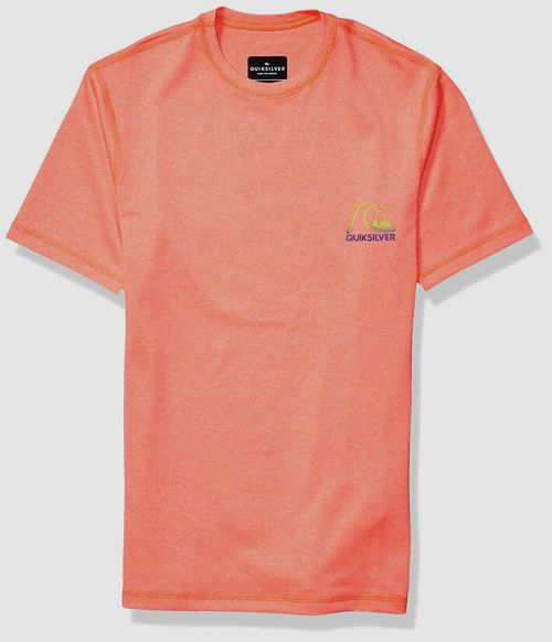 $20 Quiksilver Kid's Boy's Pink Short Sleeve Crew Neck Surfing Rashguard Size S