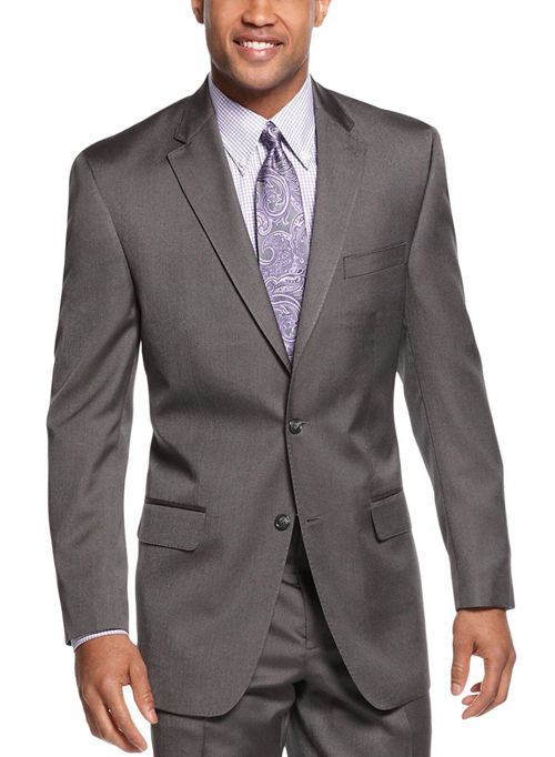 $295 SEAN JOHN men GRAY FIT 2 BUTTON SUIT JACKET BLAZER SPORT COAT 40 L