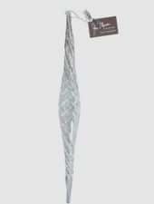 Jim Marvin clear icicle glass ornament 16"