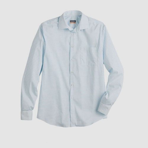 $55 Van Heusen Men Regular-Fit Blue Long-Sleeve Dress Shirt Size 15-15.5 34/35