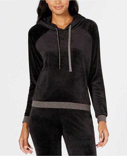 Alfani Ultra-soft velvet Hooded Pajama Top $29