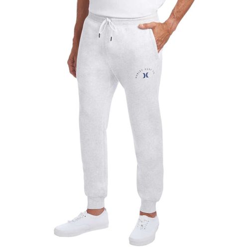 Hurley Men's Fleece Midweight Drawstring Jogger Pants White Size XL