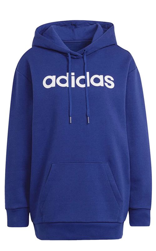 Women's Adidas Essentials Oversize Fleece Hoodie Victory Blue/White H10229