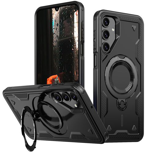 For Samsung A16 A15 A25 A26 A35 A36 A56 5G Shockproof Ring Stand Mag Safe Case