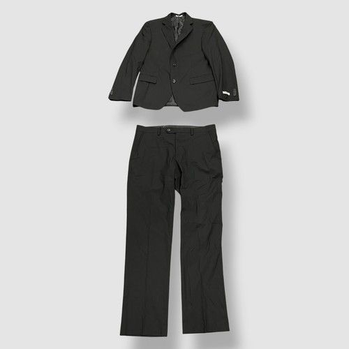 Alfani Men's Black Solid Slim Stretch Jacket & Pants Suit Size 38S 34W-30L