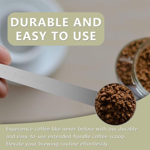 2 Tablespoon Coffee Scoop, 9.5” Long Handle Measuring Spoon, Two Tbsp (30 Ml) Co