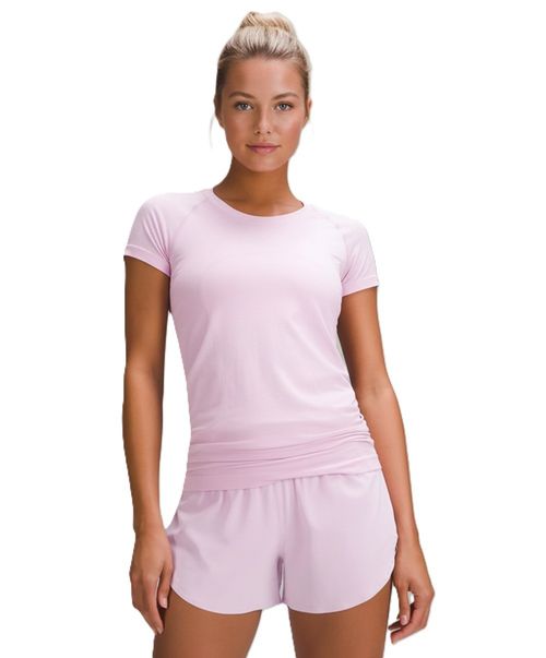 NWT LULULEMON Swiftly Short Sleeve Hip Length Vita Pink Size 8 10 $68 Retail