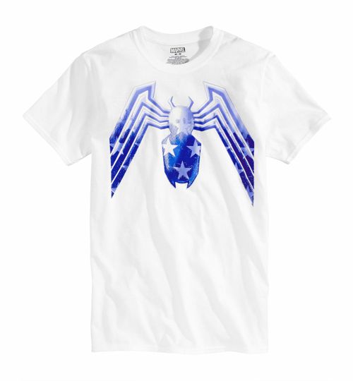 $99 Marvel Mens White Spiderman Comics Crew-Neck Tee Short-Sleeve T-Shirt Size M