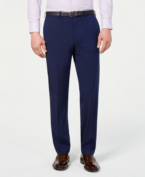 $280 Marc New York 33W 32L Men's Dark Blue Modern Fit Solid Suit Trousers Pants