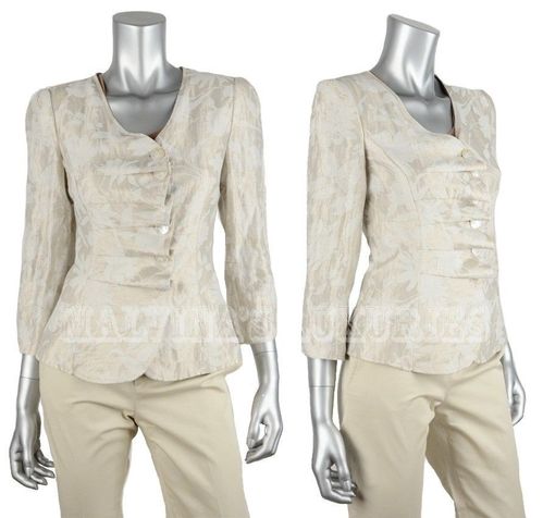 ARMANI COLLEZIONI BY GIORGIO ARMANI JACKET BLAZER BROCADE JACQUARD IT 46 US 10