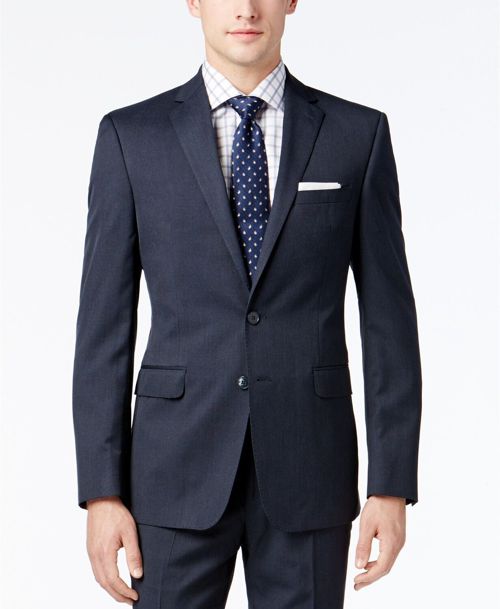 $295 Andrew Marc New York Men Classic Fit Blue Blazer Sport Coat Suit Jacket 40l