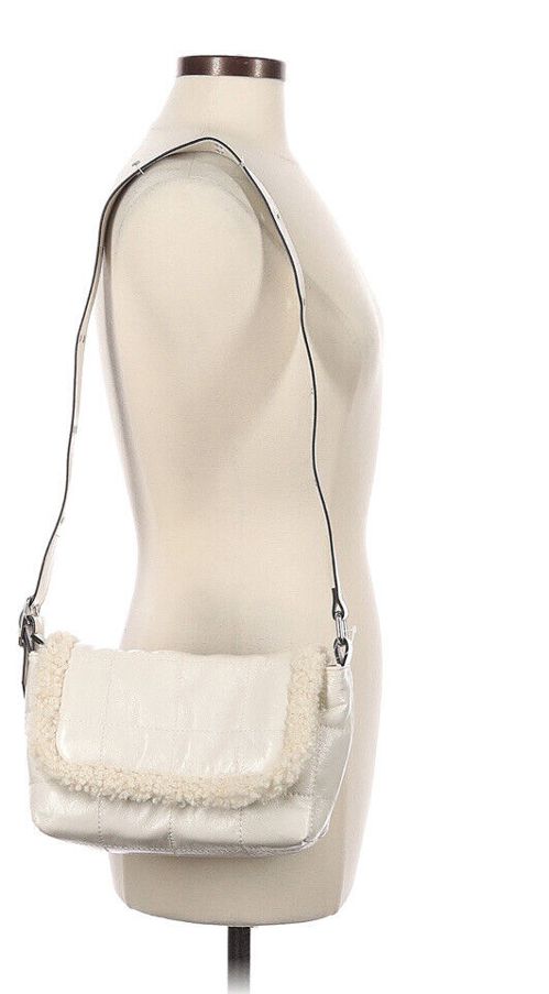 Topshop Quilted Shoulder Bags Purses Ivory Light weight