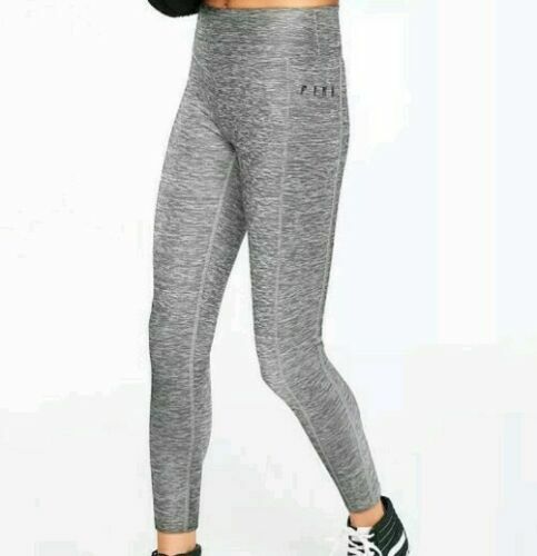 VICTORIAS SECRET PINK ULTIMATE HIGH WAIST 7/8 ANKLE V LEGGINGS GRAY YOGA PANTS